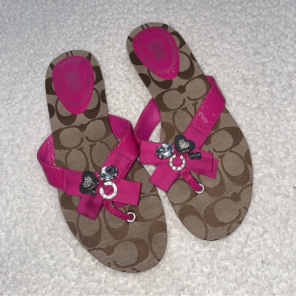 Coach pink sandals